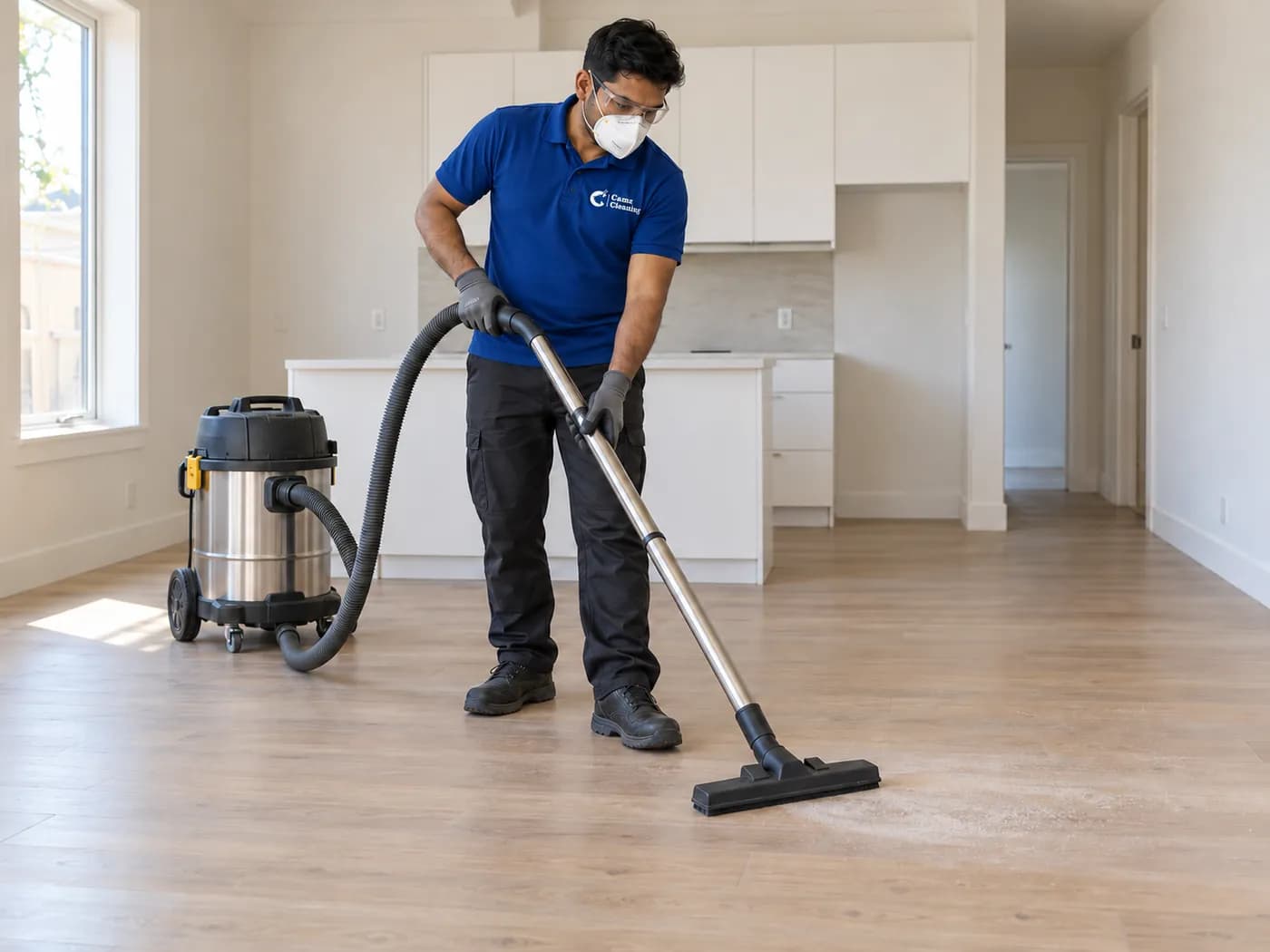 Professional house cleaners from Camz Cleaning at work in a Calgary home