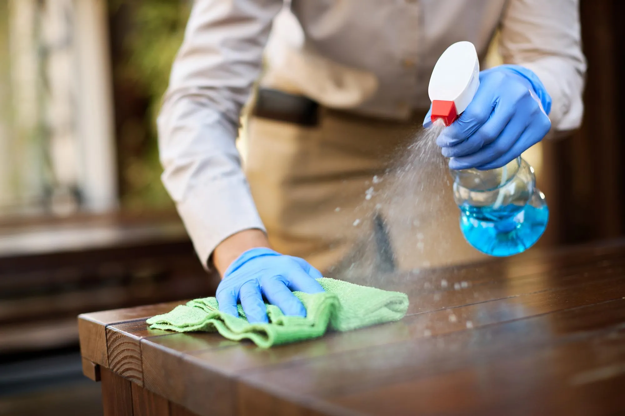 Professional cleaning assistance background
