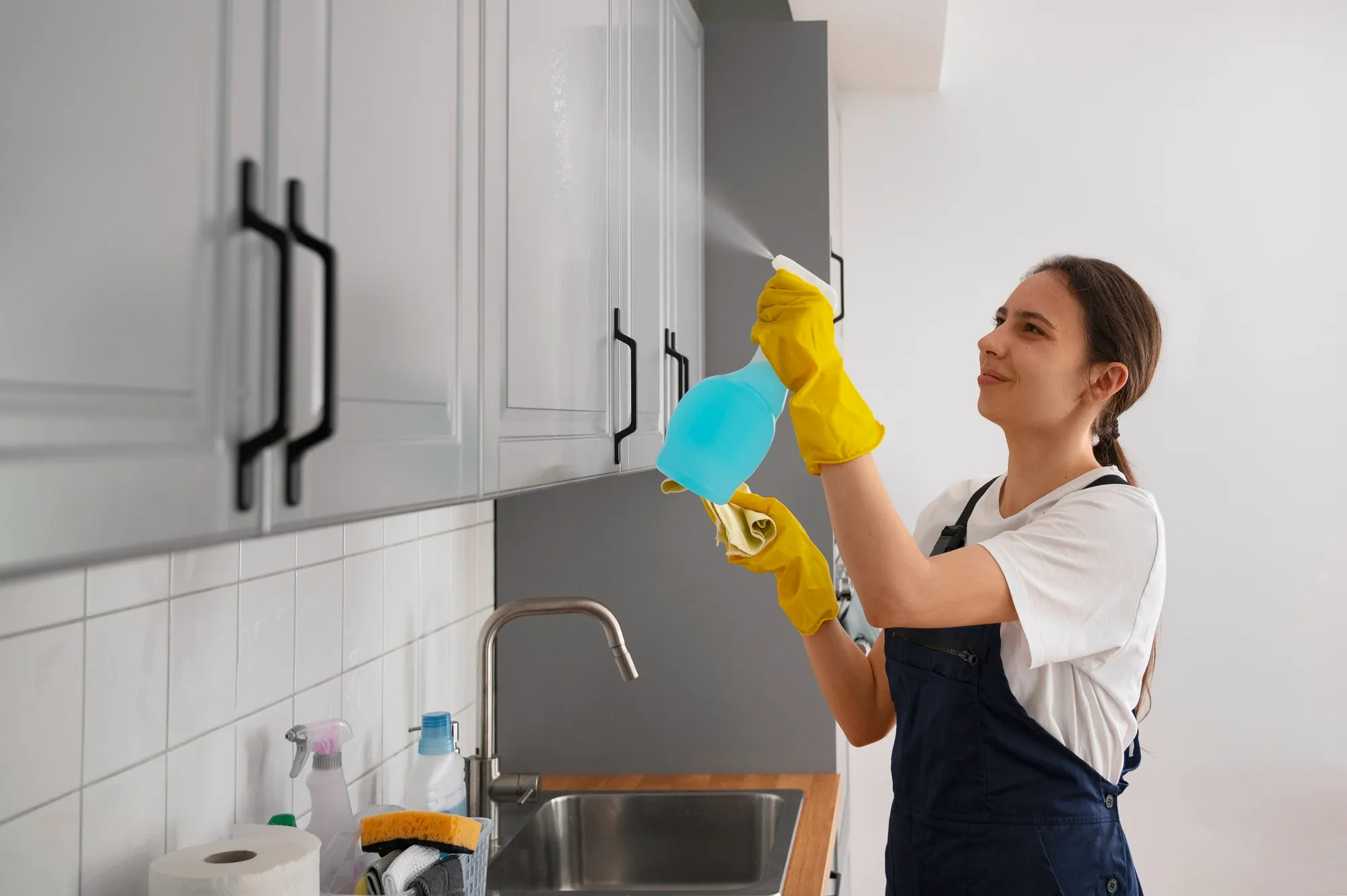 Spacious residential living area cleaning